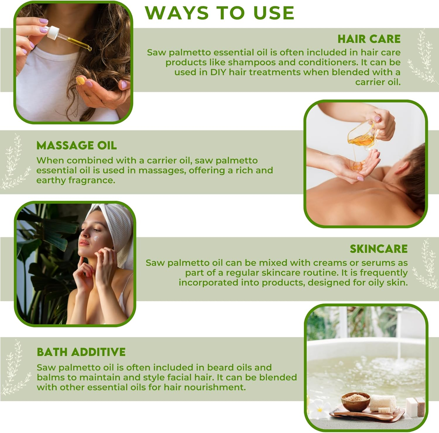 Devinez Saw Palmetto Certified Oil, 15Ml (Serenoa Repens) - 100% Pure Natural & Undiluted Therapeutic Grade for Skin & Hair Care with Glass Dropper & Glass Bottle