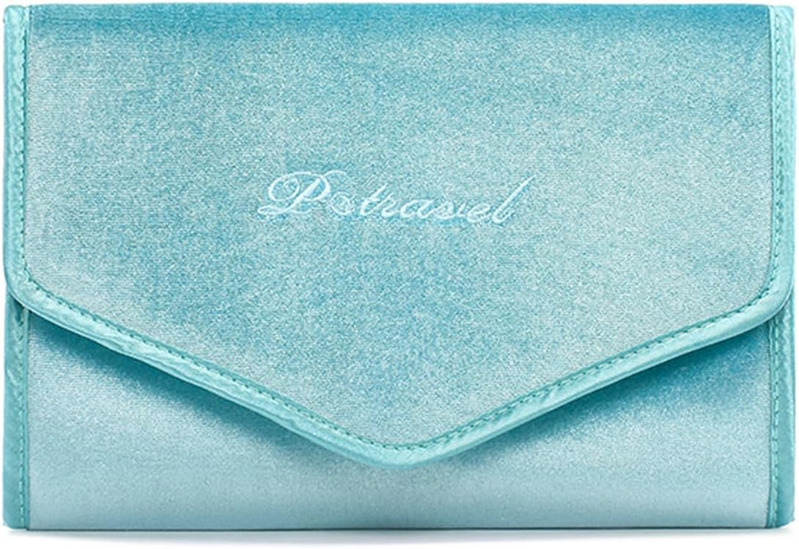 Jewelry Rolls, Travel Jewelry Organizer Roll, Foldable Jewelry Case, Women Jewelry Storage Bag for Journey-Rings, Necklaces, Earrings, Bracelets, Watches, Brooches by Vanfn P.Travel Series