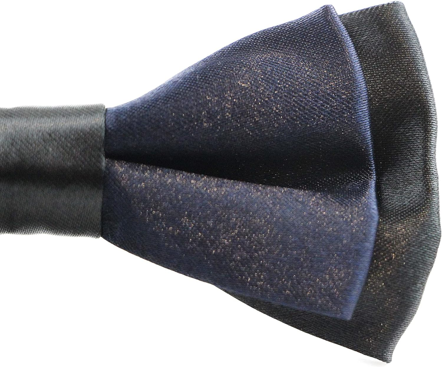 Boys Midnight Blue Two Tone Layer Bow Tie Black, Midnight image number 1