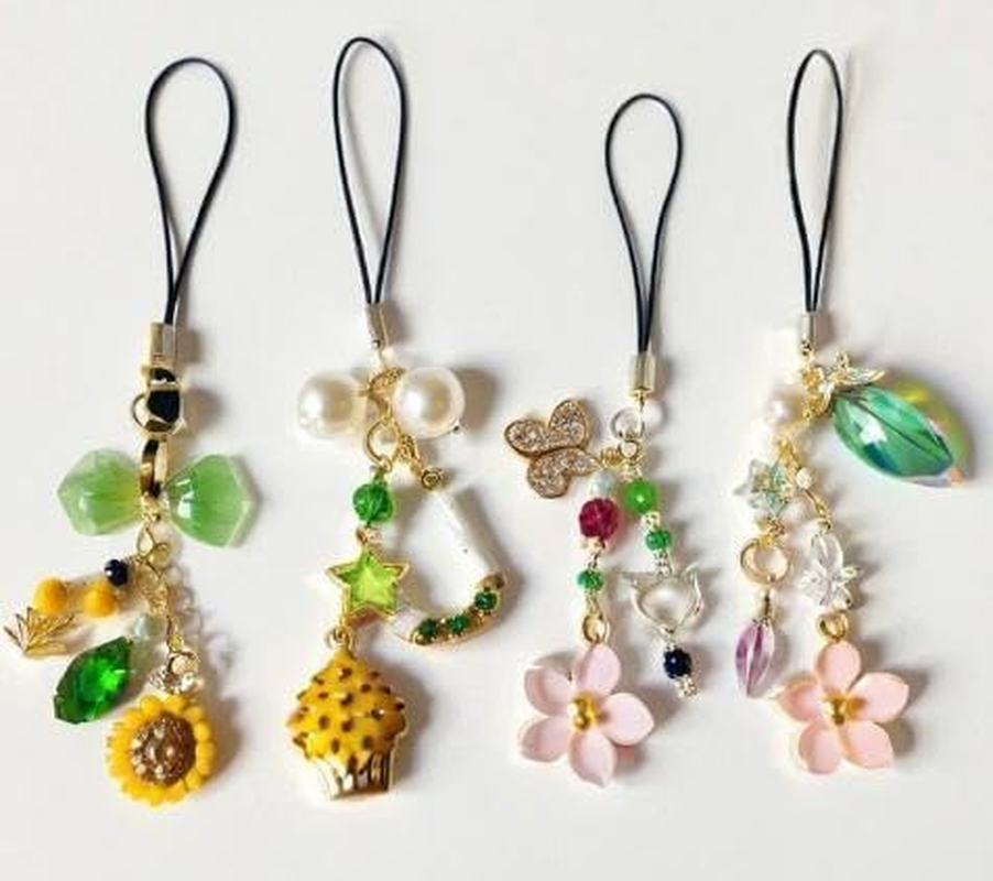 100Pcs Cell Phone Split Ring Strap - Detachable Ring Strap Phone Charm Cords (Black) image number 2