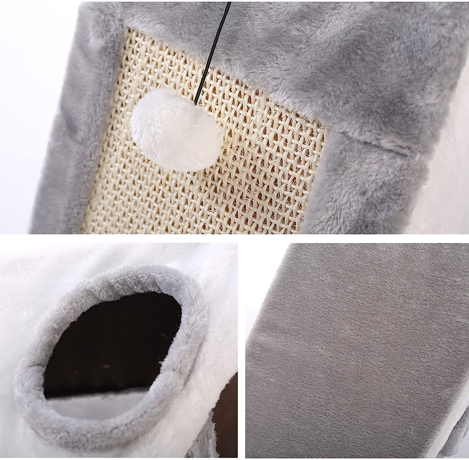 Cat Tower Triangular Cat Scratch Board Cat Grinding Claw Sisal Cat Tree Furniture Scratch Post for Kittens Pet House Play - B image number 2