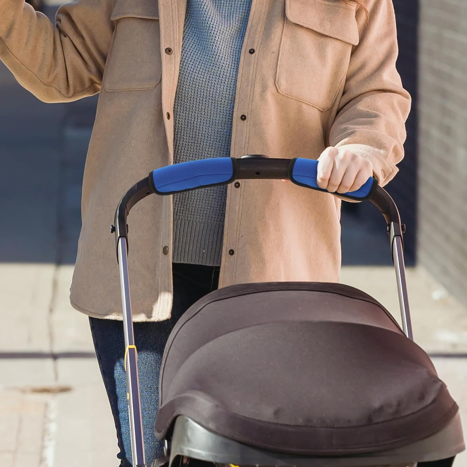 Healeved 2Pcs Portable Luggage Handle Wrap Covers Soft Padded Grip Protectors for Suitcases and Strollers Comfortable Hand Support and Easy Identification for Travel Bags image number 6