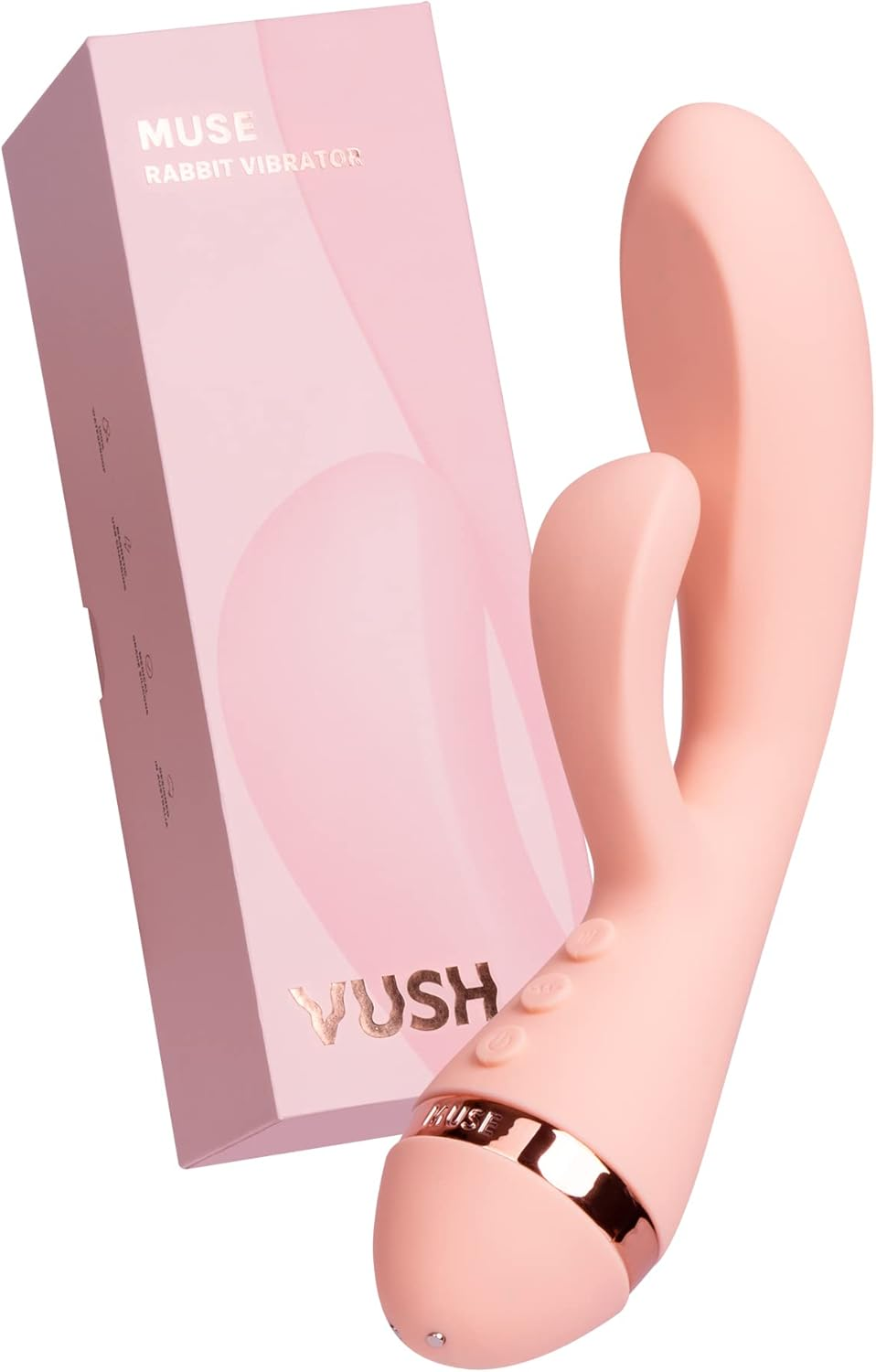 VUSH the Muse Rabbit Vibrator for Women - Flexible External Clitoral Vibration, Swaying Internal Arm, Waterproof, Rechargable (Pink) image number 3