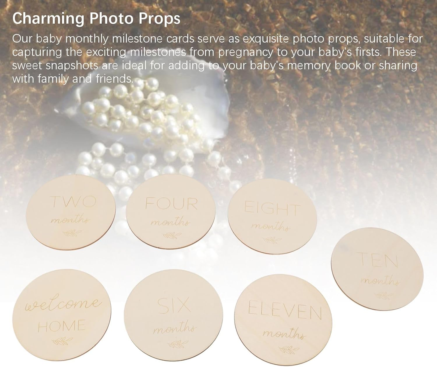 Dpofirs Wooden Baby Milestone Signs Excellent Synthetic Wood, Suitable for Capturing Exciting Milestones - Ideal for Memory Book or Sharing with Family and Friends