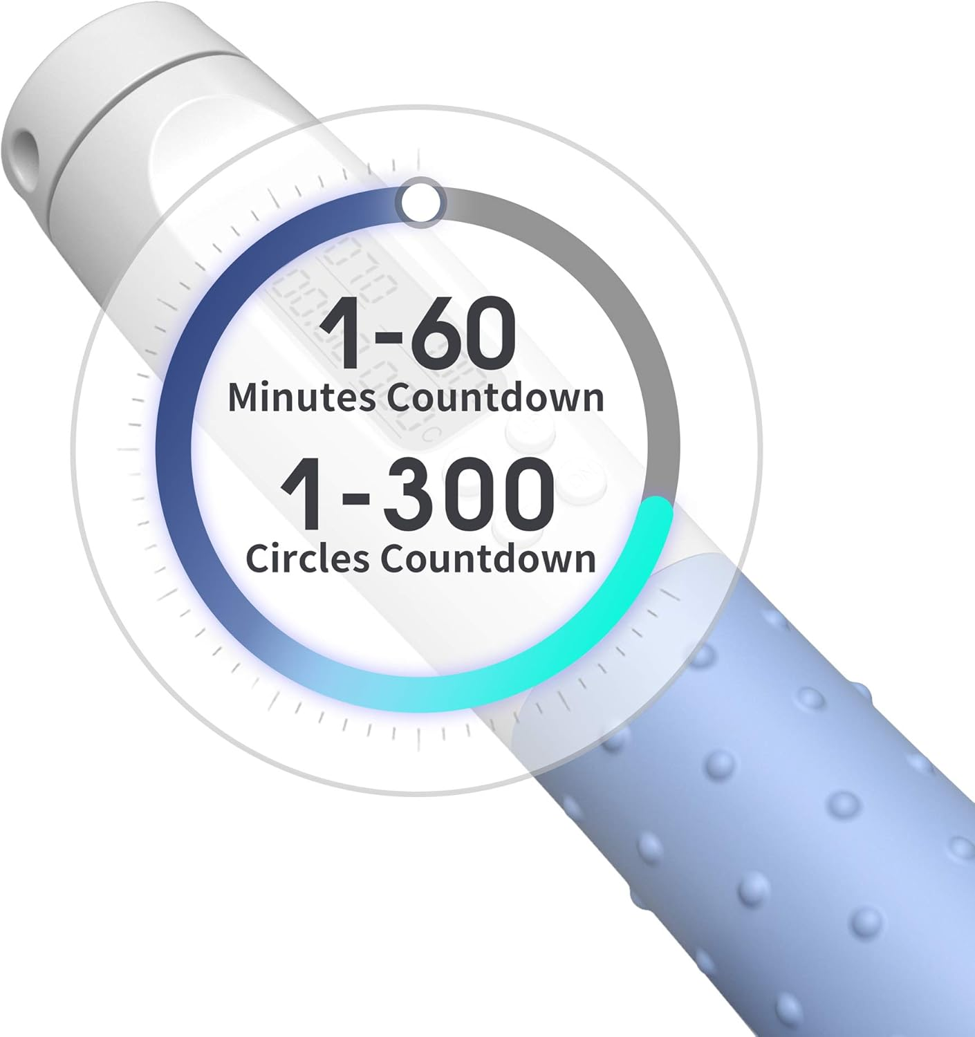 PROIRON Skipping Rope Digital Weighted Handle Workout Jump Rope, Skipping Rope with Calorie Counter Cordless Jumping Rope for Training Fitness, Adjustable Tangle-Free Speed Jump Rope for Men Women Kids Fitness Exercise Training - Blue image number 6