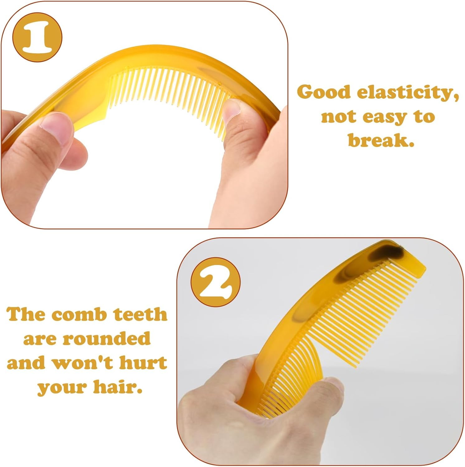 BSITSSS 10 Pieces Hair Comb, Anti-Static Tail Comb Set, Plastic Wide Tooth Comb, Hairdressing Comb, Hair Parting Comb, Combs for Women Men, Combs Multipack for Long Wet Thick Curly All Type Hair image number 4