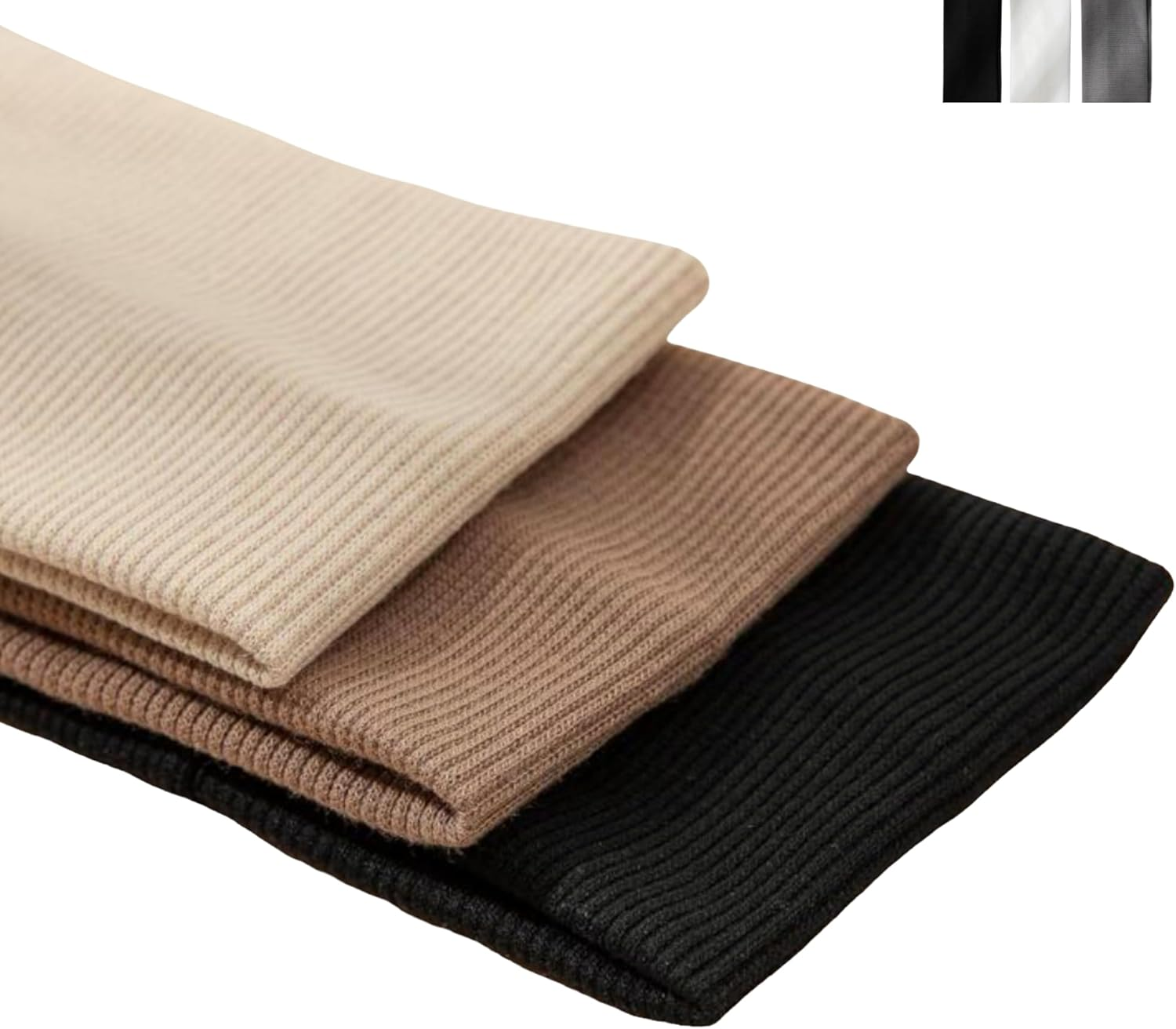 CROMPI Women'S Hair Band, Girl or Child, 8 Cm Cotton Fashion Headbands for Women, Non-Slip with Fitness Material, Hair Accessories for Makeup, Yoga, Sport, Resistant and Breathable, 3 Pieces image number 4