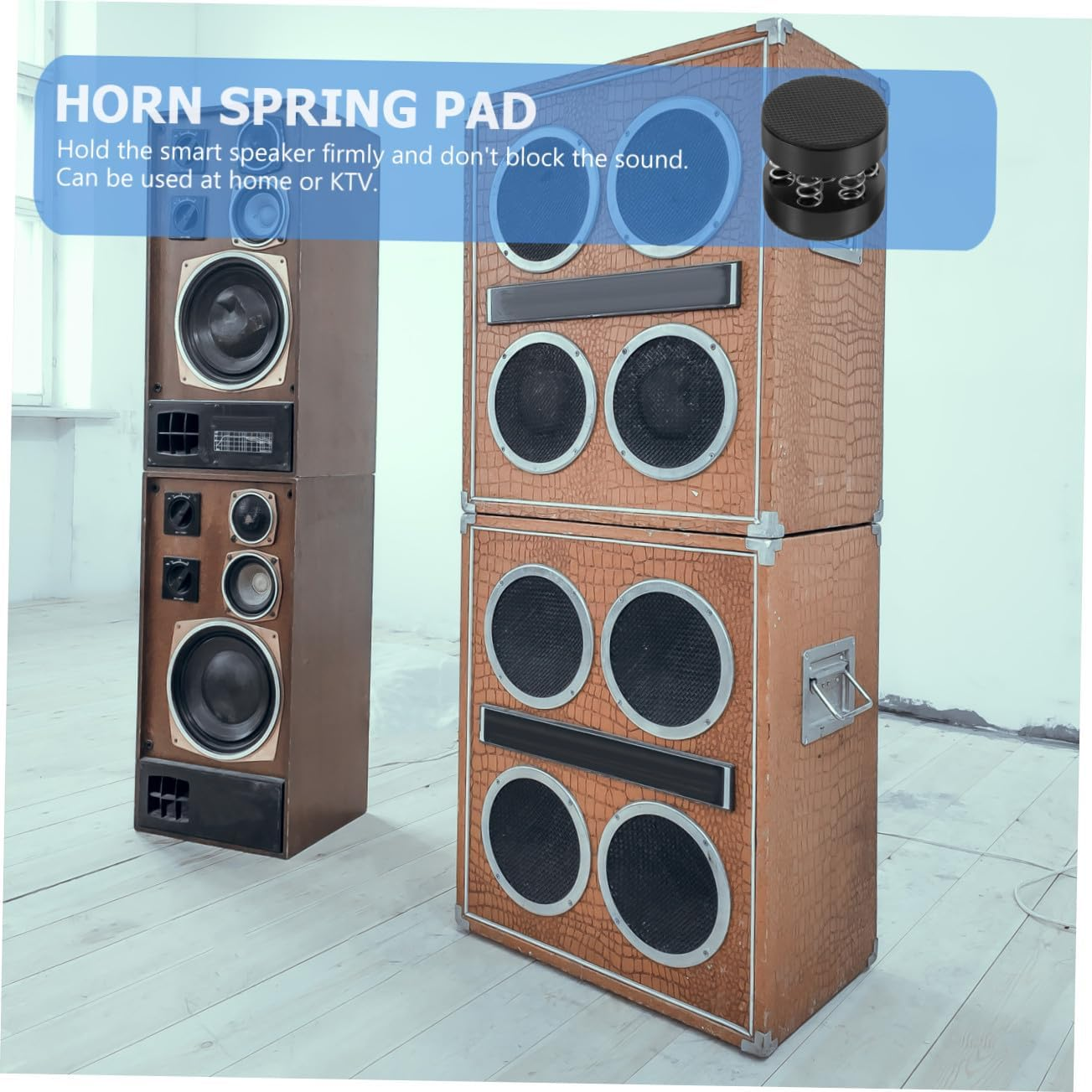 Angoily 4Pcs Speaker Spring Pads Shockproof Audio Isolation Feet Mounting Non- Holder for Hifi Speakers Elegant Design for Home and Ktv Use image number 6