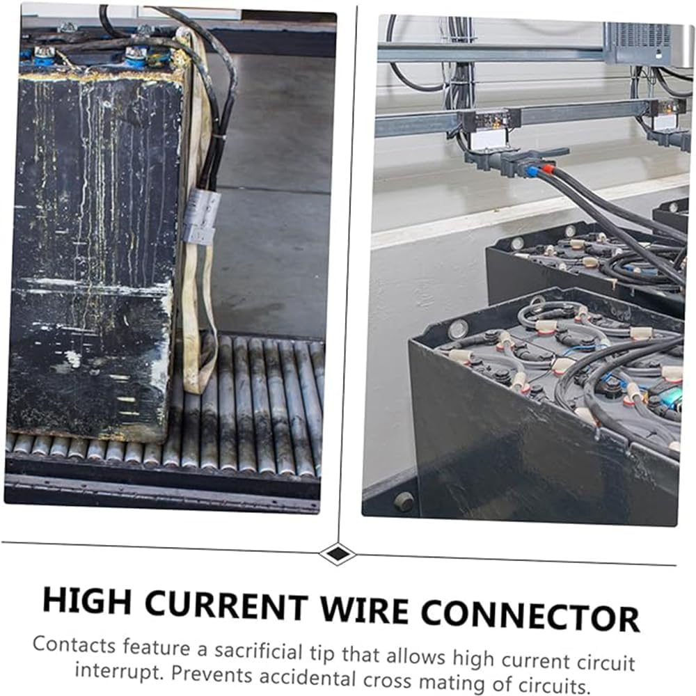 10 Pcs Anderson Style Plug Connectors 50 AMP 6AWG 12-24V DC Power Contacts Plugs with Solid Copper Terminals (10) image number 3