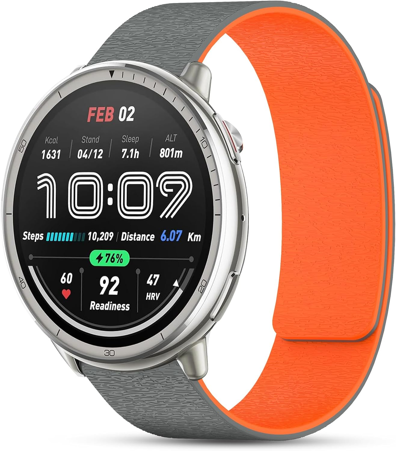 CHULN Silikon Armband Kompatibel Mit Amazfit Active 2/Active/Garmin Vivoactive 5/Amazfit GTS/GTS 2/2 Mini/Gts 3, 20Mm Einstellbares Magnetisch Sport Ersatzarmband F&uuml;r Smartwatch.(No Host)