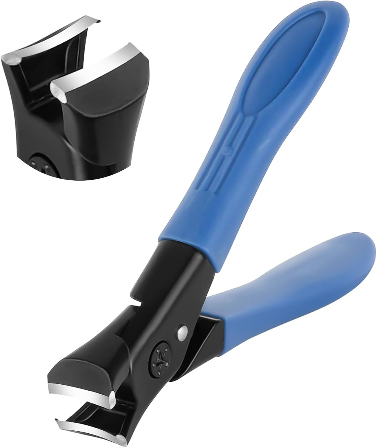 LOPHE Nail Clippers for Thick Nails Large Nail Clipper Sharp Nail Clipper Premium Steel Nail Scissors with Collection Tray for Women Men Senior for Toenails and Finger Nails, Rubber Red