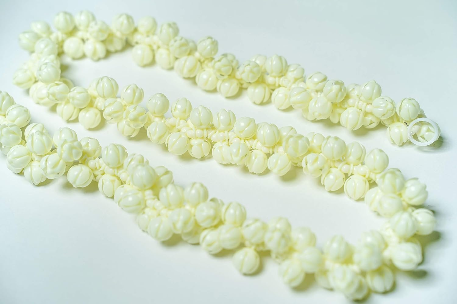 Indian Artificial Realistic Jasmine Gajra / Jasmine Garland Mullapoov Mala (85CM) with Real Jasmine Fragrance and Women Hair Accessory.By Indian Collectible image number 2