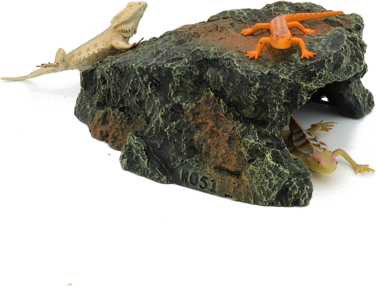 JIH Reptile Rock Hide Cave, Aquarium Habitat Decor Rock Tortoise Hideout for Lizards, Turtles, Reptiles, Amphibians, Fish image number 4