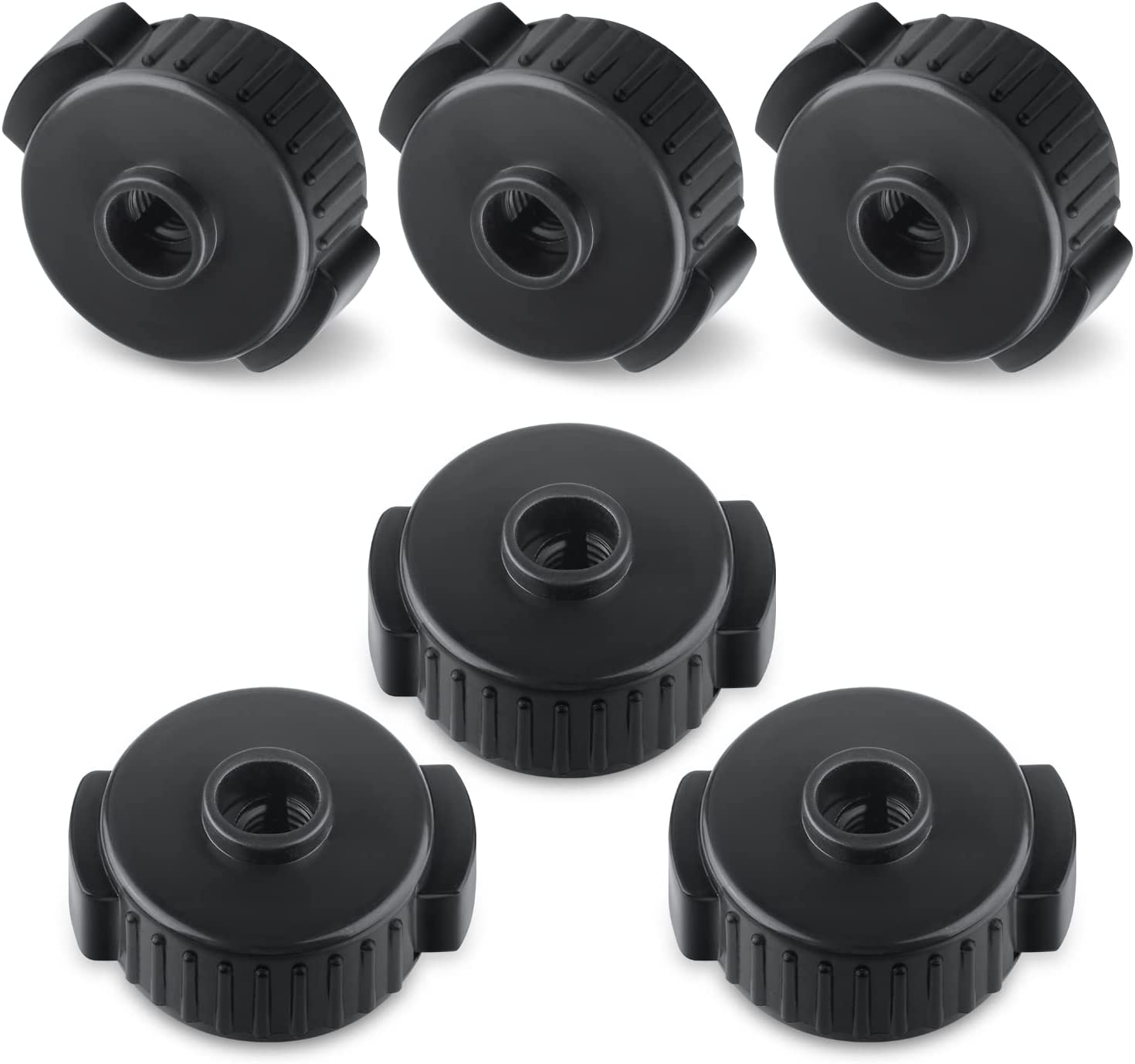 6Pcs Quick Release Cymbal Nuts, 8Mm Cymbal Mate Nut Black Plastic Cymbal Lock Nut for Percussion Drum Kit Jazz Drum Parts Accessories image number 4