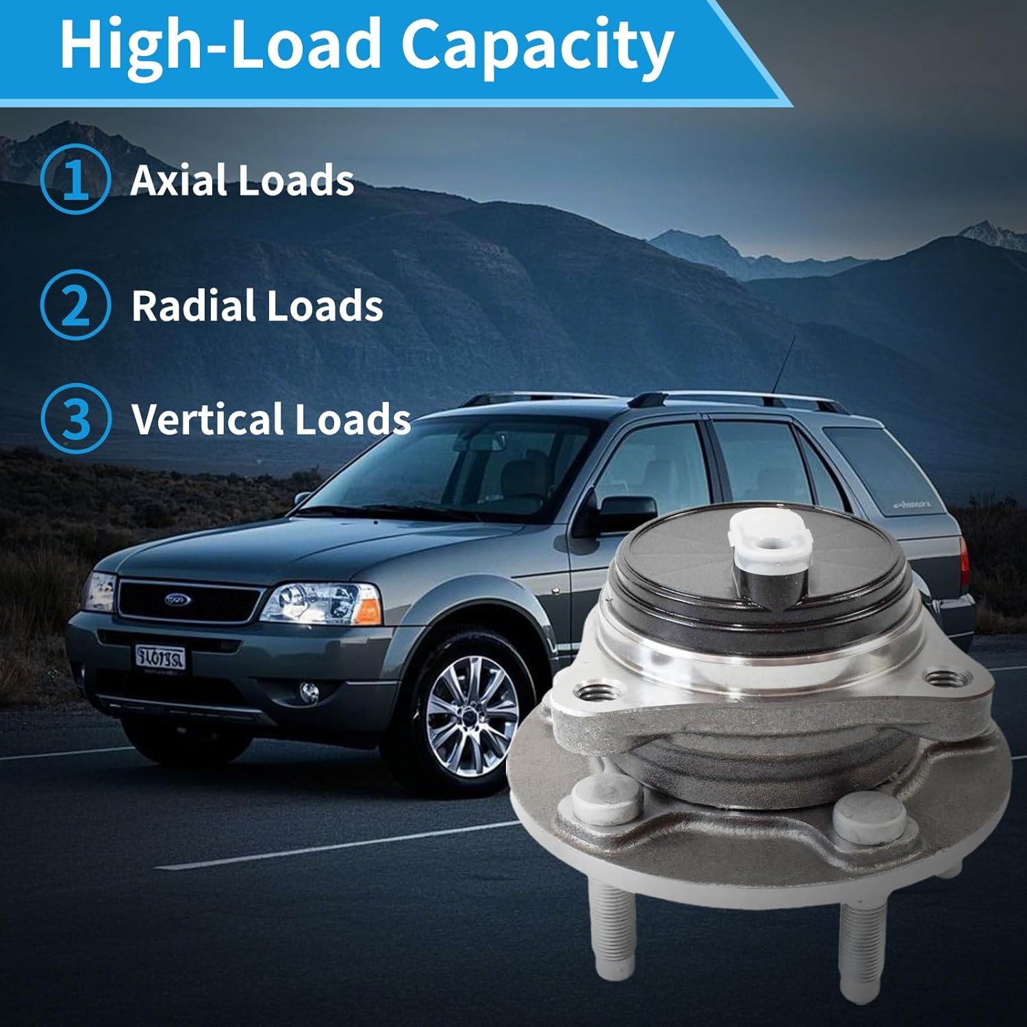 2 Pack Front Wheel Bearing Hub Assembly Fit for Ford Falcon Fairlane AU BA BF FG Sedan Wagon UTE 1998-2008, for Ford Territory SX SY SZ RWD 2004-2015 Left and Right Hand