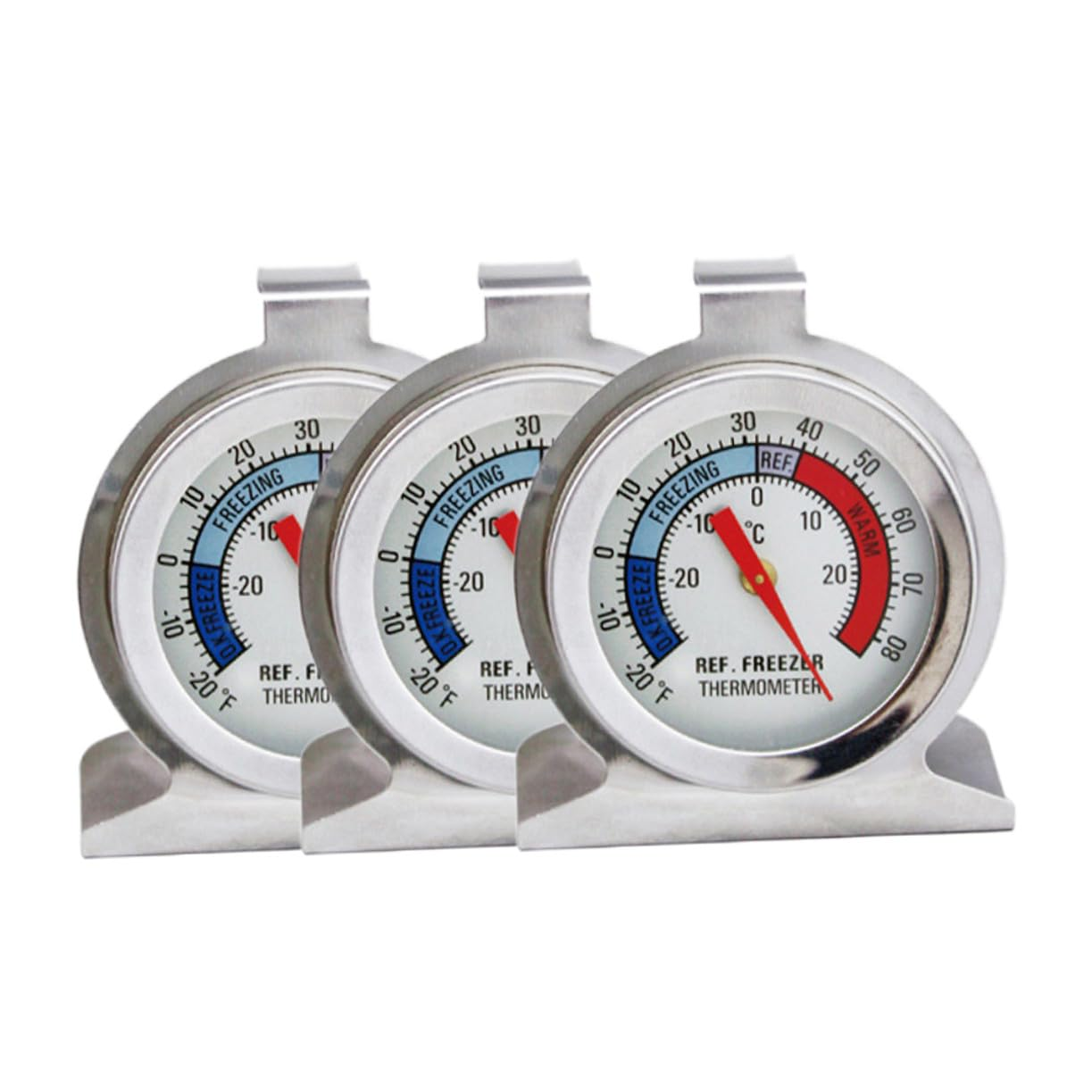 STAHAD 4Pcs Stainless Steel Refrigerator Thermometer for Home Office Small Space-Saving Freezer Thermometers with Paper Package Accurate Temperature Monitoring in Silver image number 6