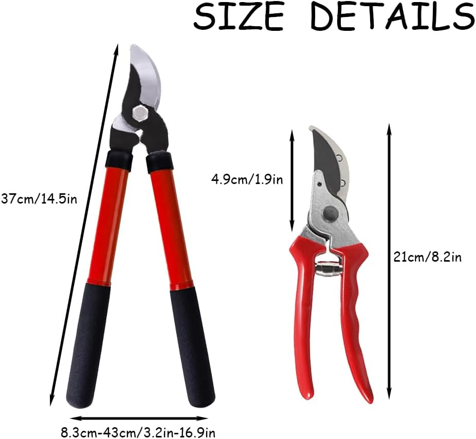 Heavy Duty Tree Pruning Shears Set, Used for Pruning Tree Branches with Labor-Saving and Durable Garden Shears, Used for Pruning Horticultural Plants, Flowers, and Trees