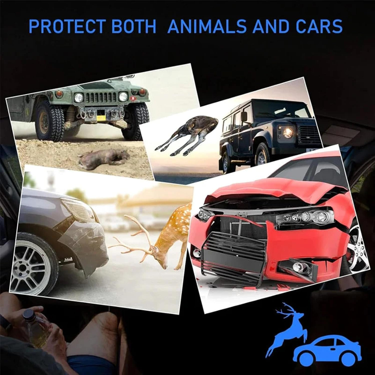 Anti Deer Whistle for Car,Deer Warning Whistle for Car - Driving Ultrasonic Animal Alarm Device, Ultrasonic Driving Deer Warning Alarm, Animal Warning Double Sided Tape for Car, image number 2