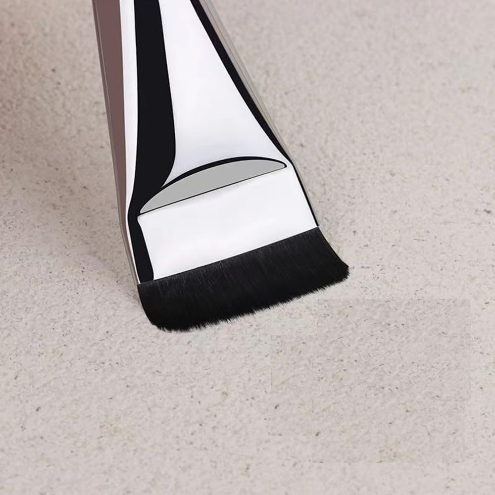 2Pcs Flat Foundation Brush for Liquid Makeup, Ultra Thin Flat Head Foundation Brush Soft Dense Flat Makeup Brush Beauty Brushes Ideal for Cosmetic Application and Face Makeup