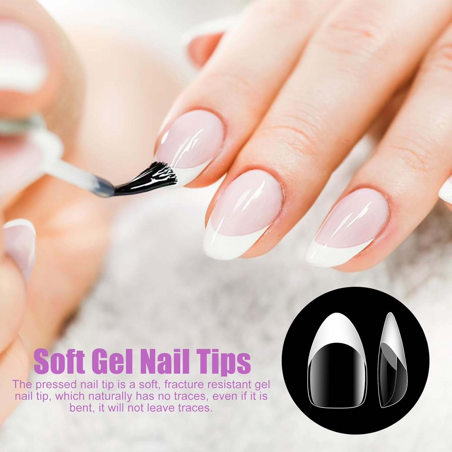 Beetles Nail Tips | Pre Shaped Gel Extension Nail Tips Matte Inner 120PCS | 12 Sizes Professional Press on Nails for Soak off Lamp Gel Art Polish Zalhin image number 5
