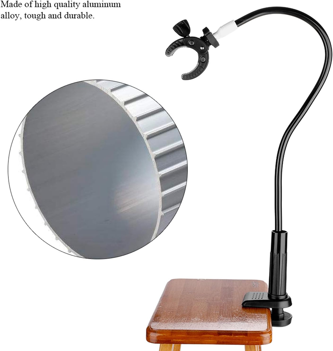 Pet Hair Dryer Holder, Hair Dryer Stand, 360 Degree Rotation, Hands-Free, Pet Hair Dryer Stand for Grooming Dogs and Cats image number 3