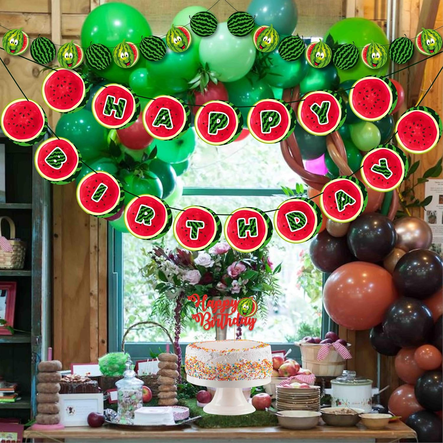 Watermelon Theme Birthday Party Supplies | Juicy Summer-Inspired Decorations for Kids, Picnics & Outdoor Celebrations image number 3