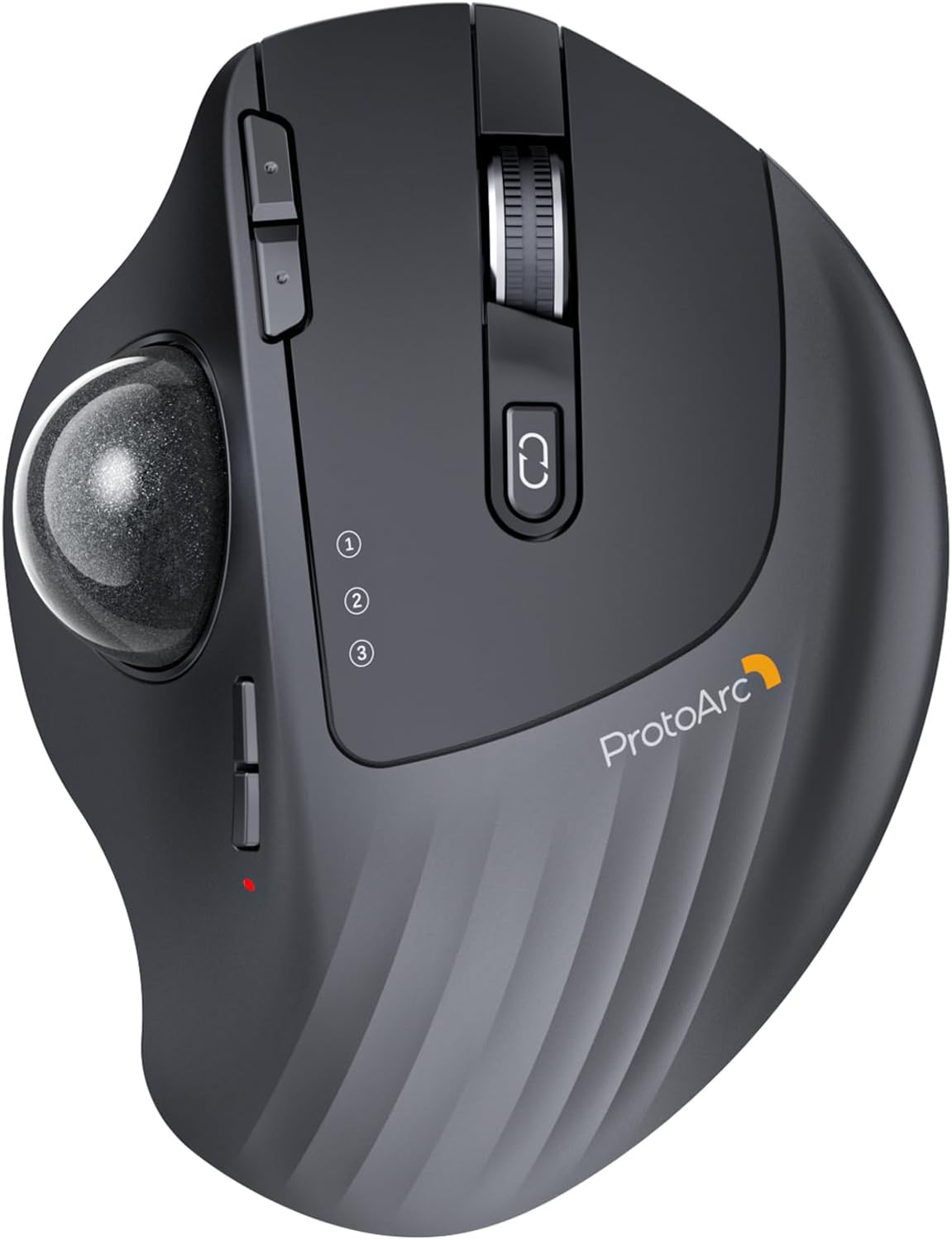 Protoarc Wireless Trackball Mouse, EM01 NL Ergonomic Bluetooth Rollerball Thumb Rechargeable Computer Laptop Mouse, Adjustable Angle & 3 Device Connection for PC, Mac, Windows-Gray Ball image number 5
