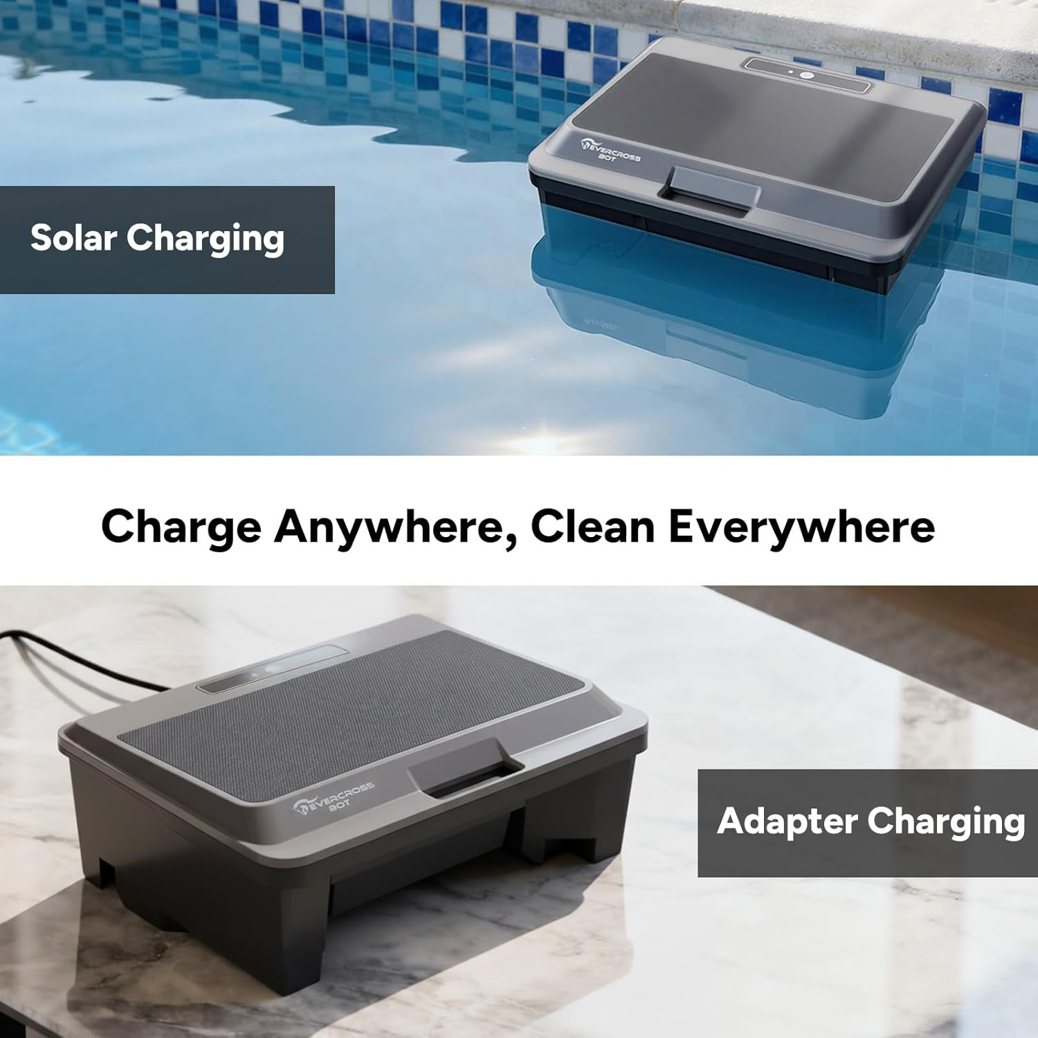 Y9T Robotic Pool Skimmer, Cordless Water Surface Cleaning, Smart Route Planing and Docking, Triple-Motor System, Button and App Control, Solar Charging, Cleaning for 140㎡ Pools image number 4