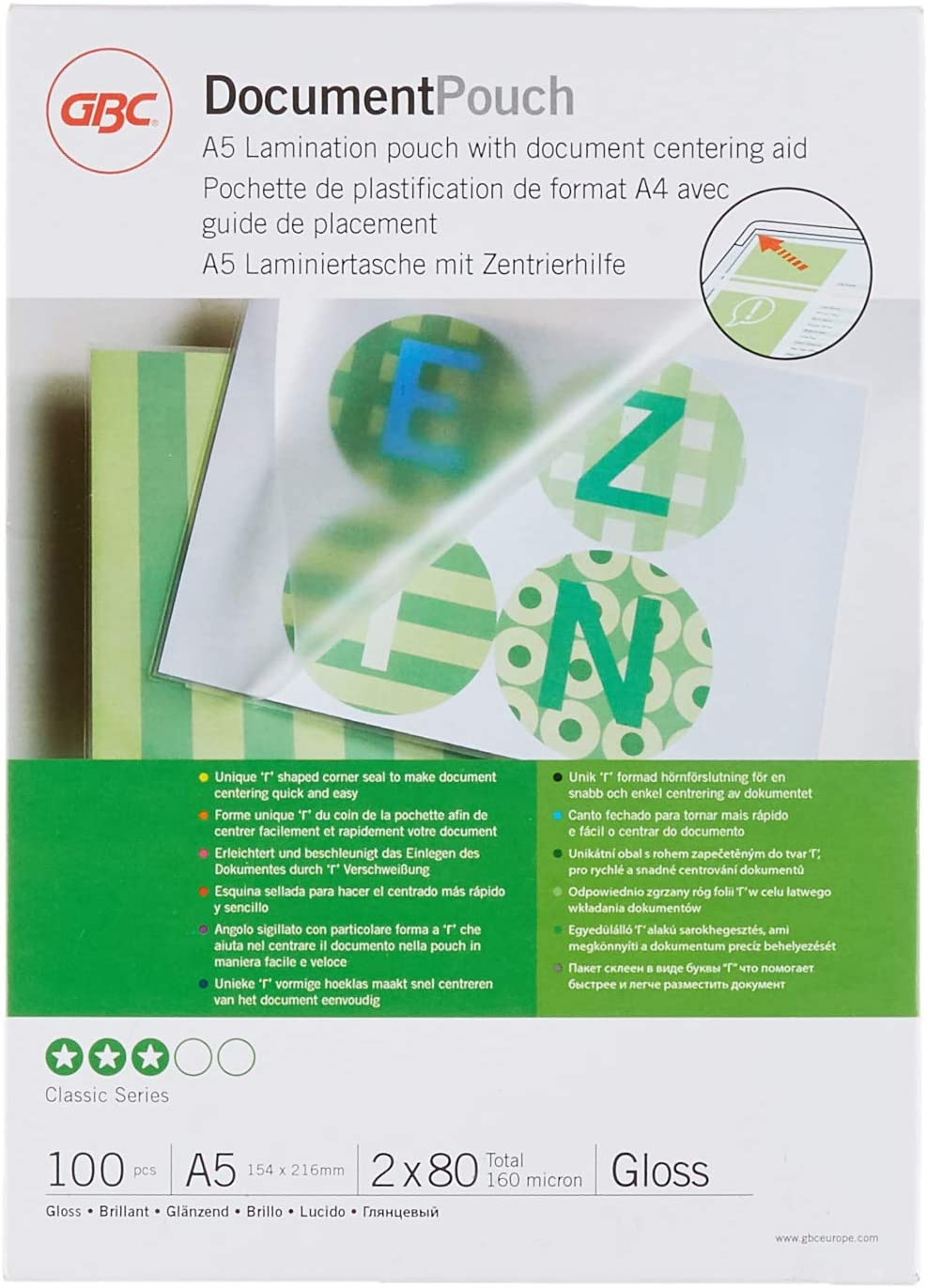 Gbc Laminating Pouch A5 80 Micron Pack 100 image number 3