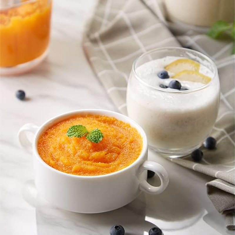 Bear 0.6L+0.6L Double Cups Mini Food Processors & Choppers,300W Solid Copper Motor Low Noise Baby Food Processor for Meet,Vegetable,Fruit and Baby Food,Green