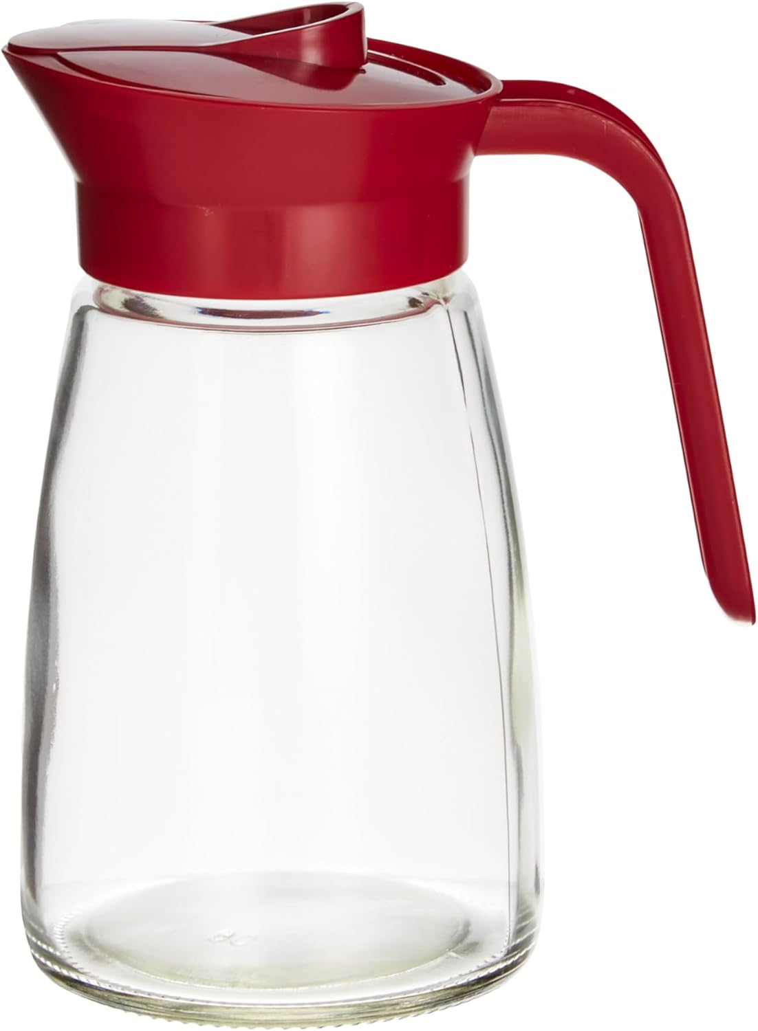 Goodcook 12 Oz. Glass Syrup Dispenser with Lid, Clear/Red image number 4
