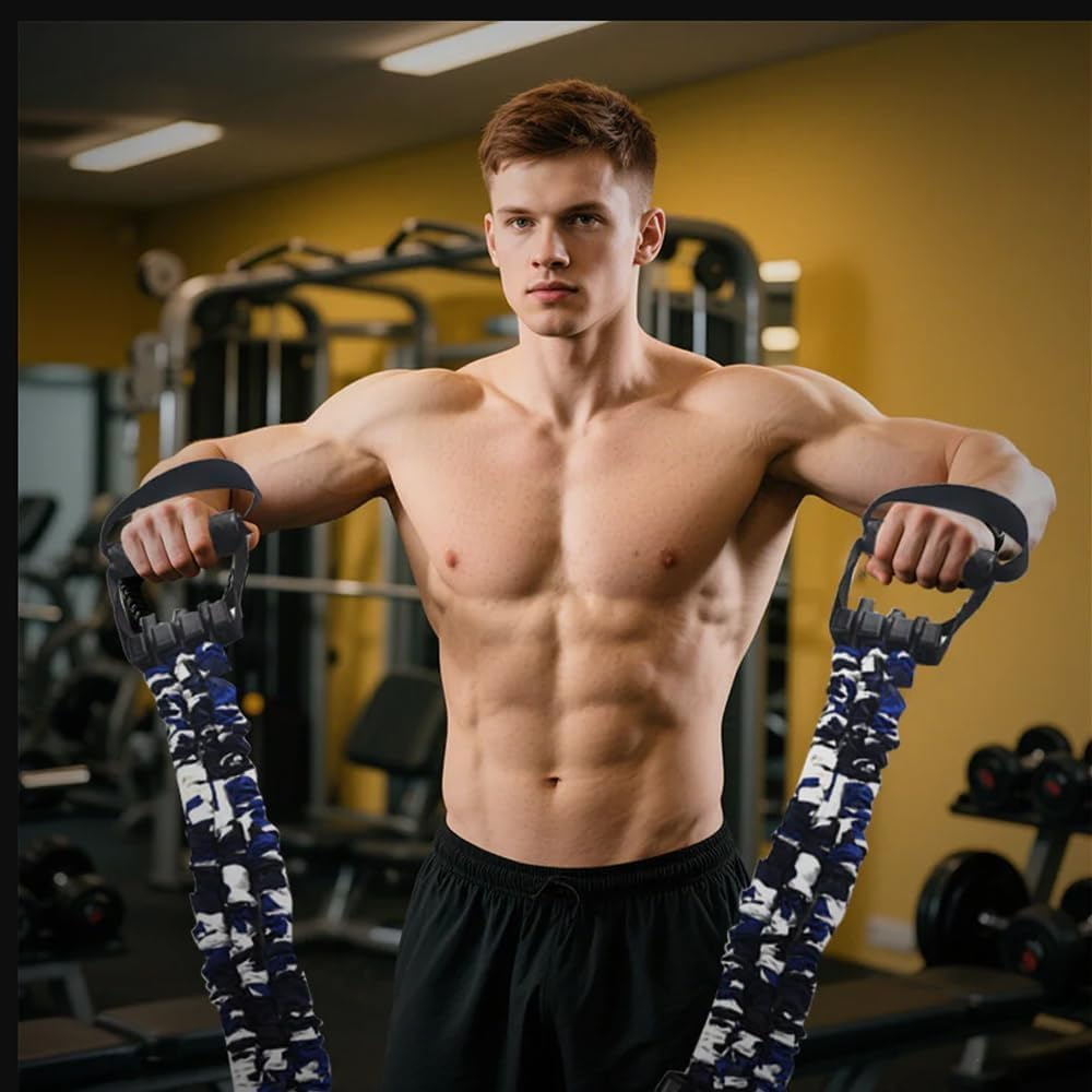 2025 Natural Latex 3-Hole Resistance Band, Heavy Duty Full Body Stretcher for Strength Trainings, AB Workouts & Flexibility, Ankle,Pedal Puller for Home/Gym image number 3