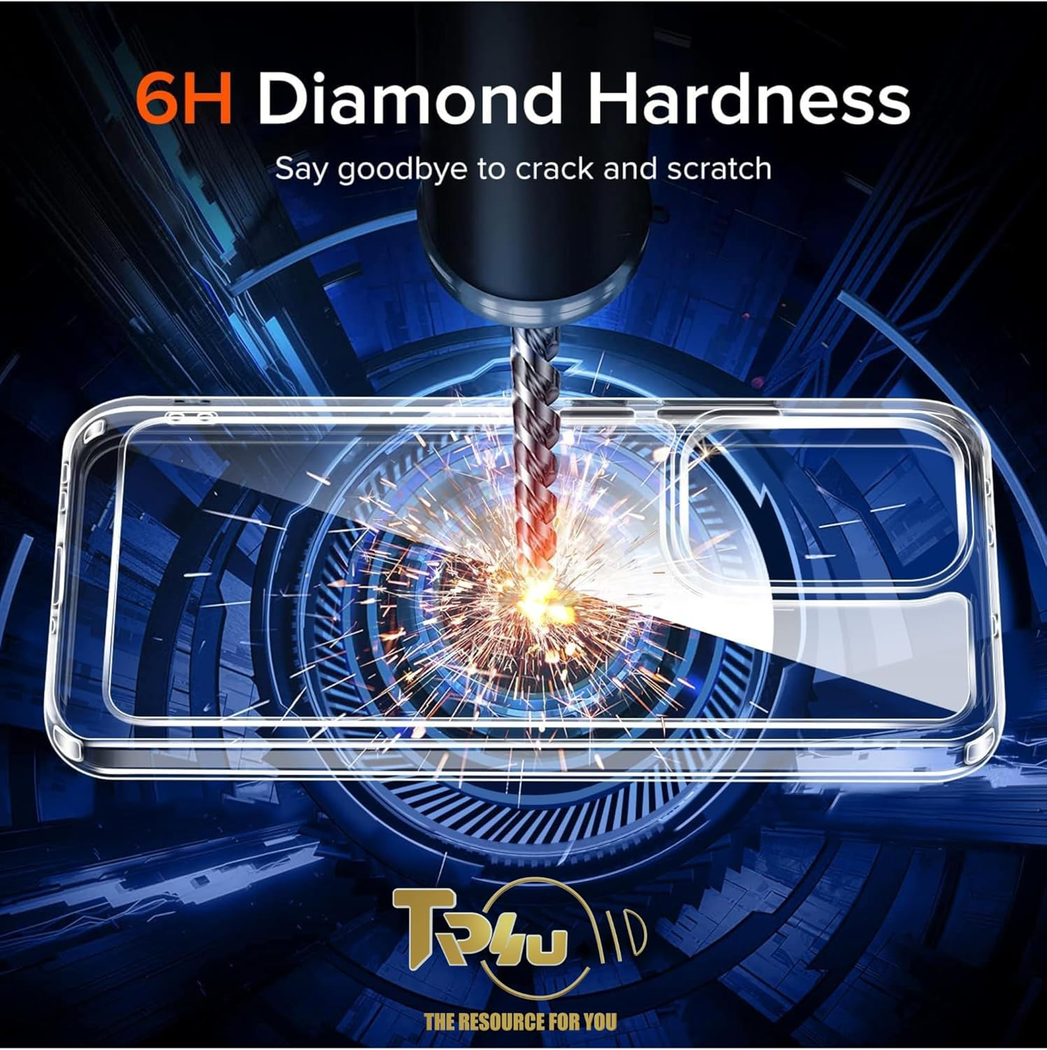 TR4U the Resource for You 3 in 1 Clear Case with 2-Pack Screen Protector for Oppo Reno 13, [Anti-Yellowing][Shockpoof][Military Grade Protection][Non-Slip Slim Fit] Clear Case for Oppo 13 (2025) image number 6