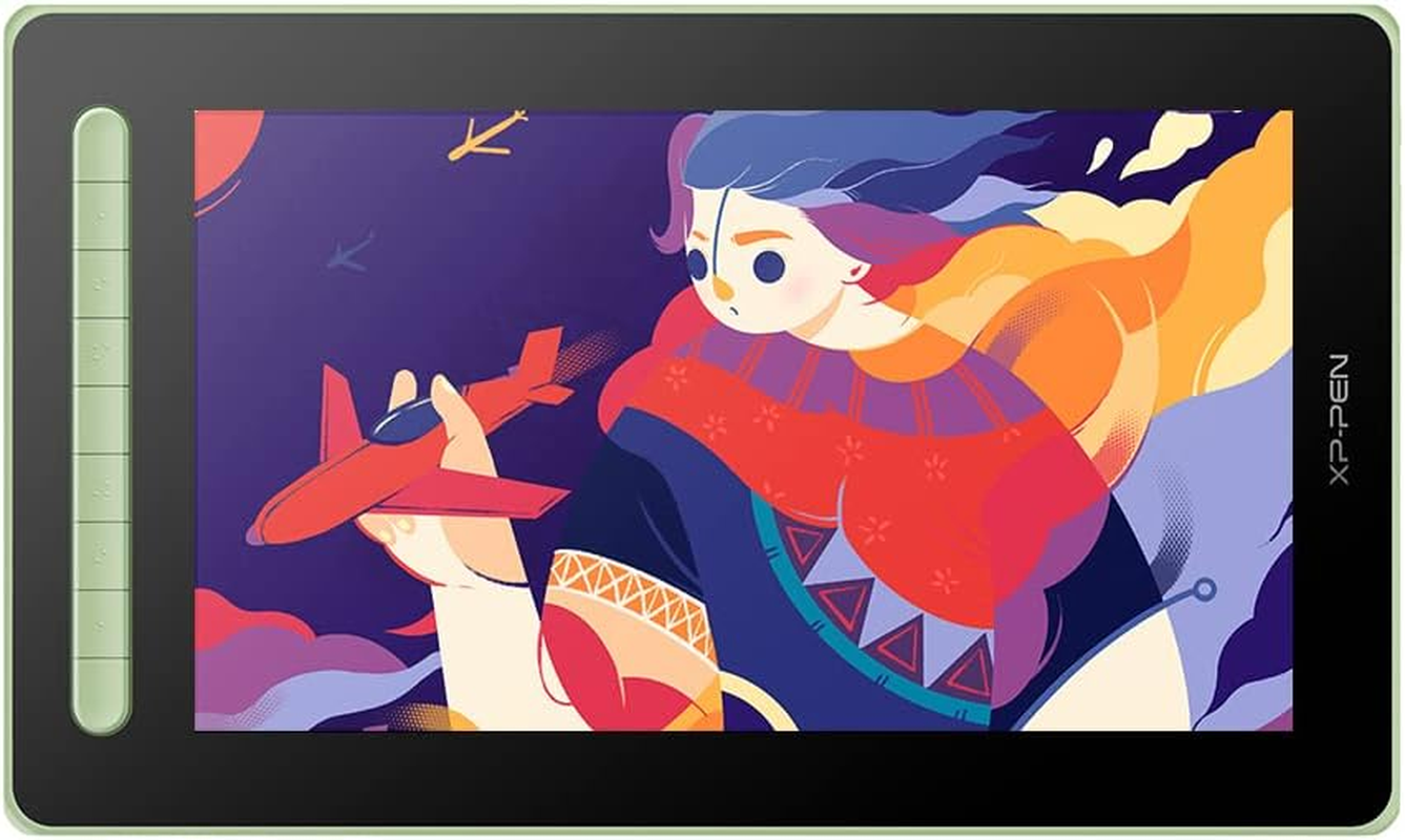XP-PEN Artist13_2Nd 13.3 Inch Drawing Pen Display Graphics Monitor Full-Laminated Technology Drawing Monitor with Tilt Function,X3 Smart Battery-Free Stylus (Green)