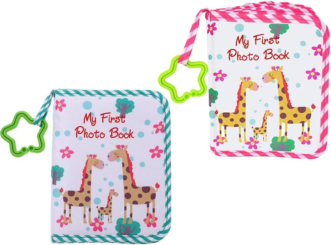 2Pcs Cloth Baby Photo Album: My First Soft Cloth Family Photo Book with 17 4X6 Inch Pictures - Memory Keepsake for Baby Shower Newborn image number 1