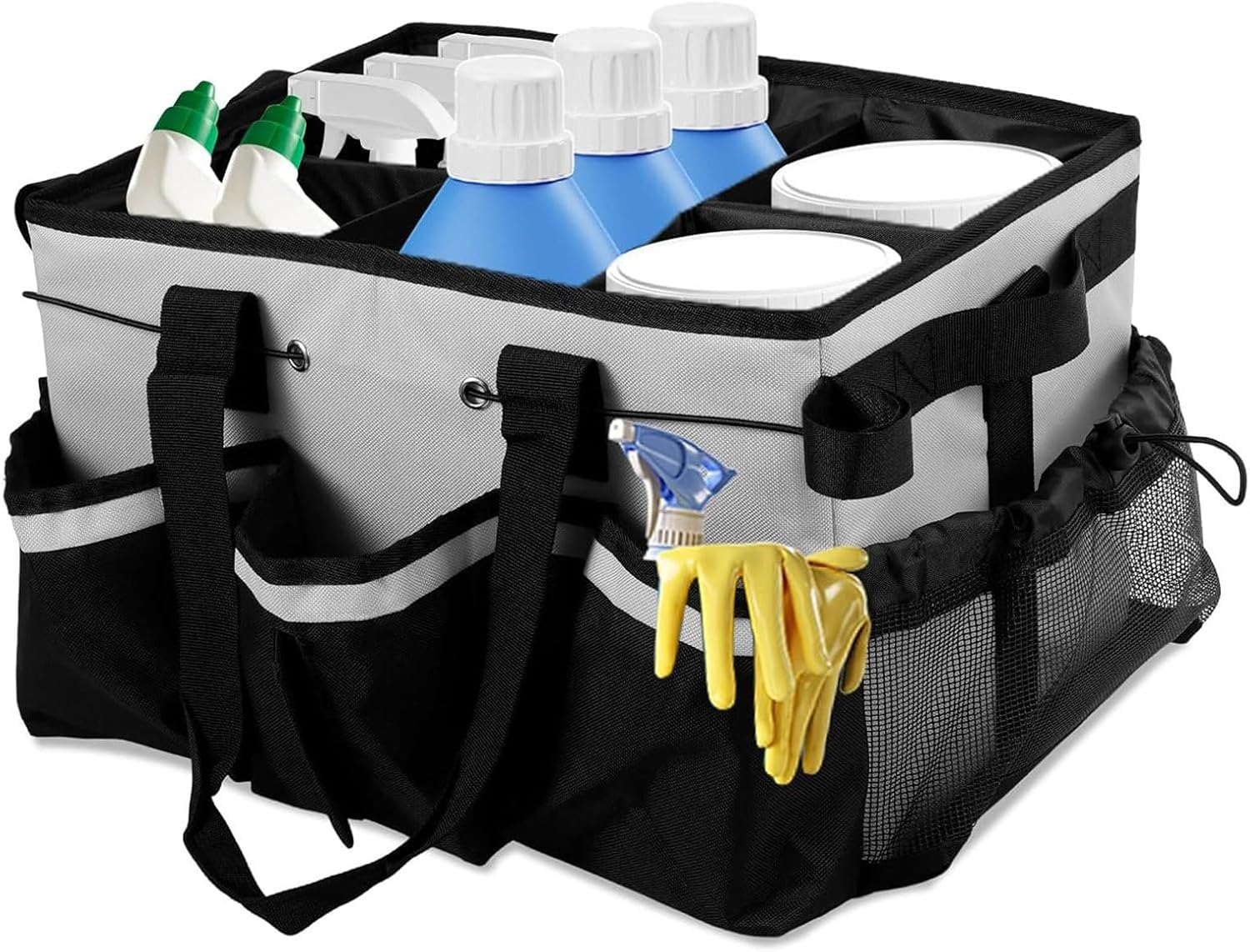 Cleaning Bags for Housekeepers, Cleaning Supply Tote, Tools Organizer Wearable Tote for Camping Bathroom Dorm Car Shower College Kitchen image number 4