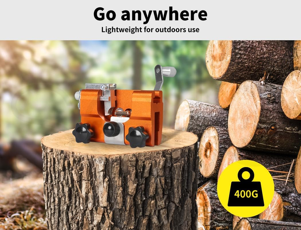 Traderight Portable Chainsaw Sharpener Jigs with 5 Grinding Head Tool Chain Saw Sharpening Kit image number 2