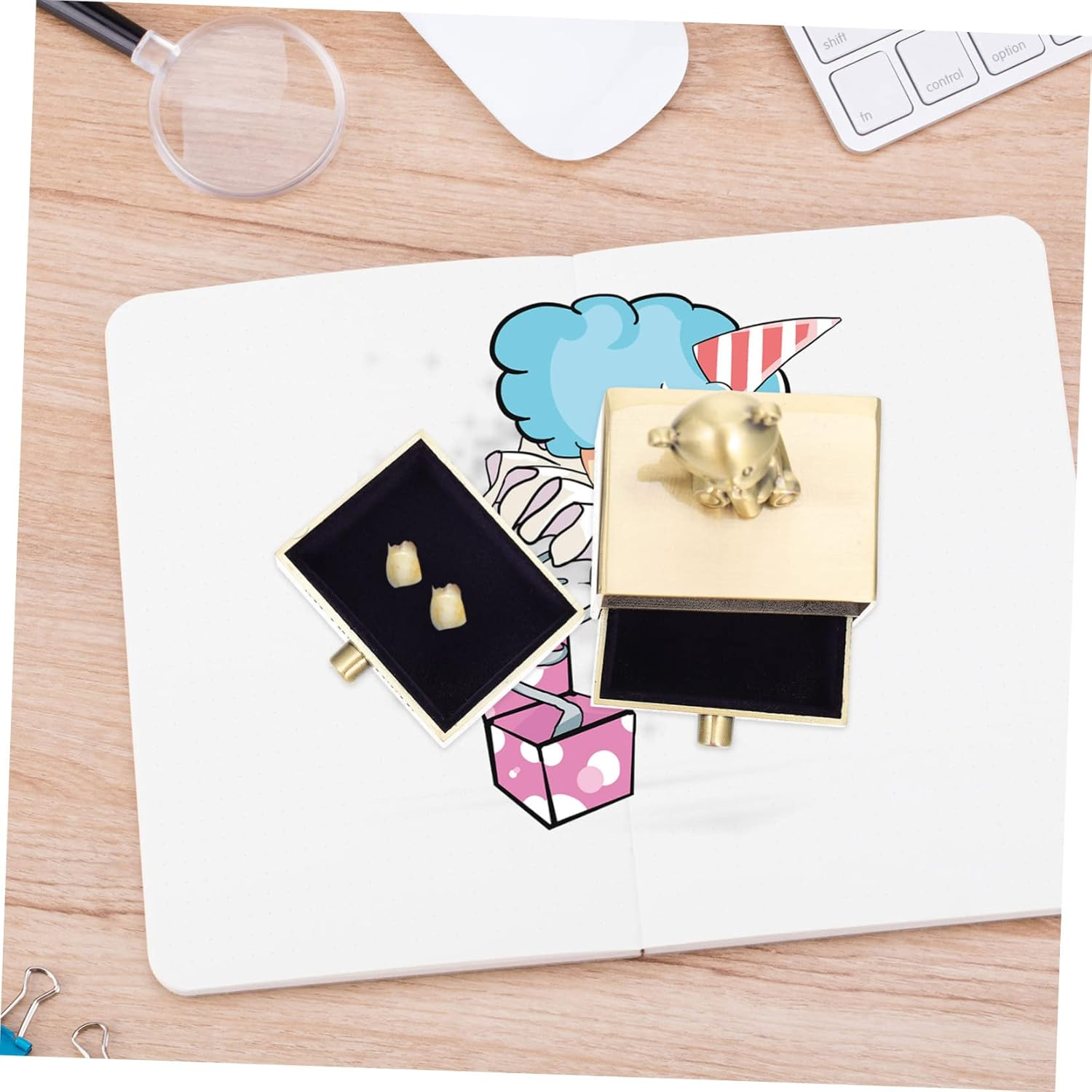 Abaodam Deciduous Tooth Box for Boy Girl Teeth Organizer Storage Box for Preservation and Teething image number 1