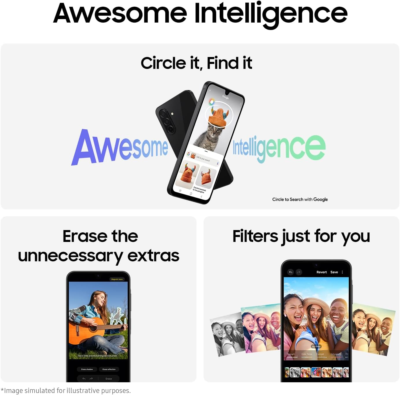 Samsung Galaxy A26 5G (Awesome White, 6GB, 128GB) | Awesome Intelligence (AI) | Circle to Search | Gemini Live | FHD+ Samoled Display | 50MP OIS Camera | IP67 Rated