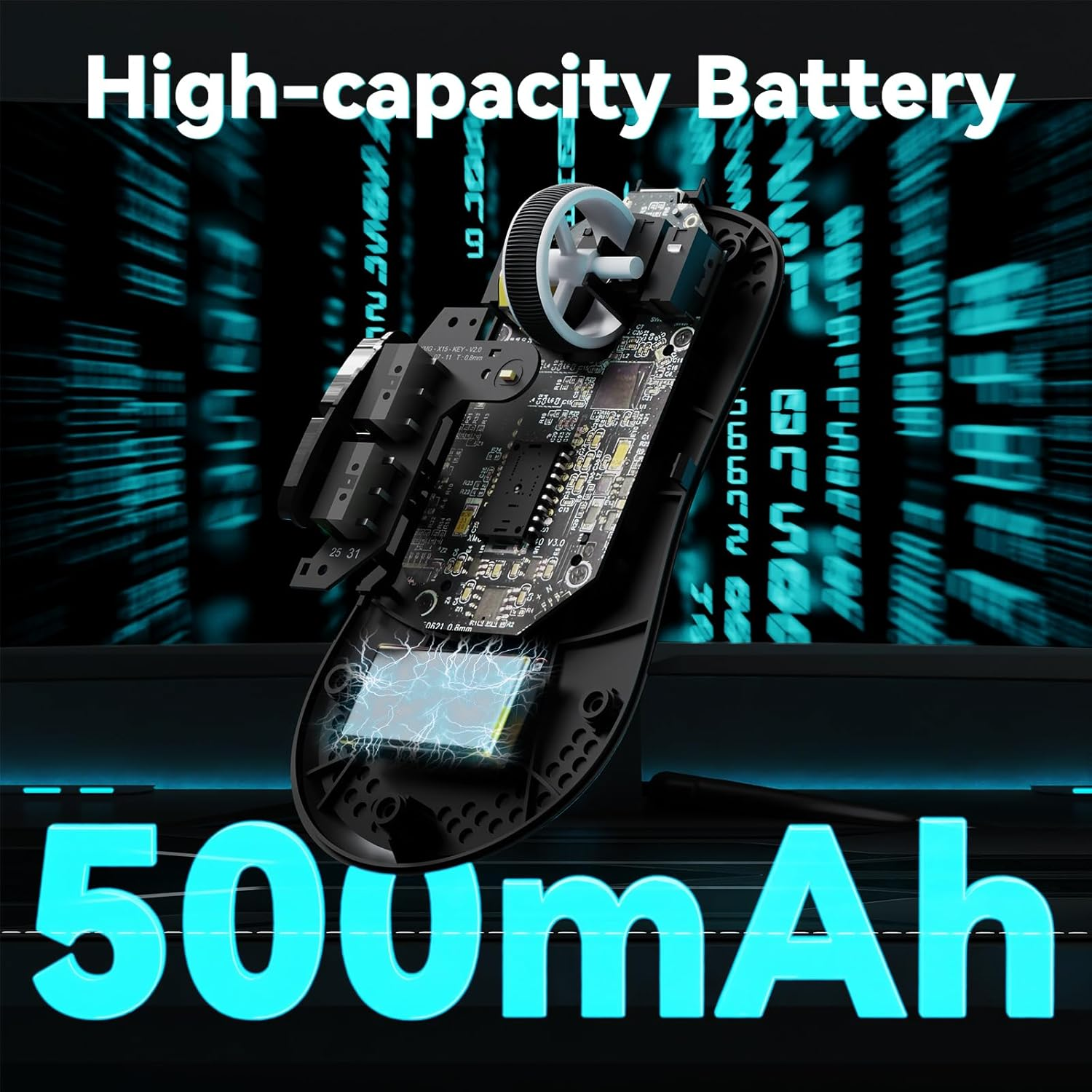 ATTACK SHARK V5 Wireless Gaming Mouse with 42000 DPI -PAW3950 MAX Sensor -55G Ultra-Lightweight-Nordic 52840 Mcu,Wired/Bt/2.4Ghz Wirelss Programmable Mouse for Pc/Mac (White)