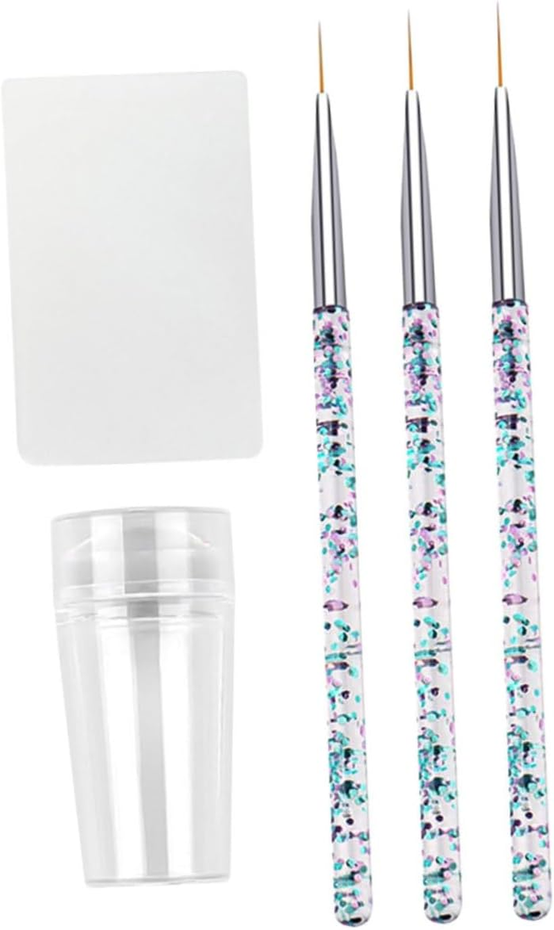 PENIKOKO Cosmetology Kit Nail Art Pen Nail Pull Pen Art Liner Manicure Kit Stamp Diy Tools image number 4