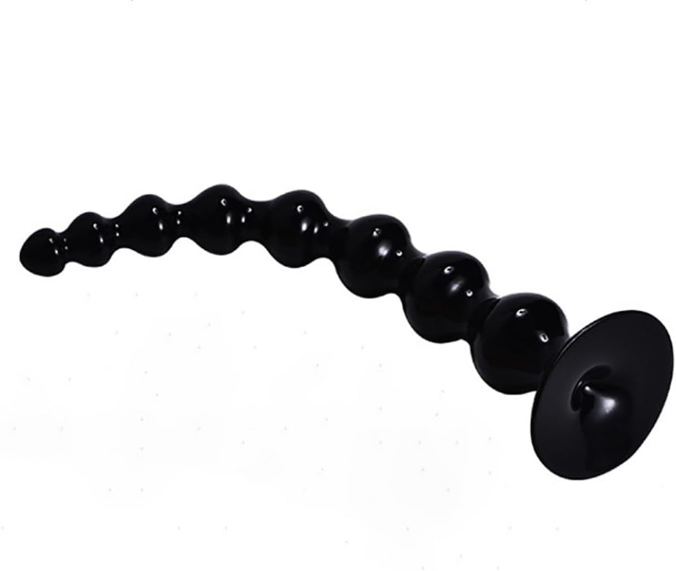 Super Long Anal Bead Plug Anus Plug Trainer Large Butt Plug with Suction Cup Flexible Anal Sex Toy for Men Women Couples Gay Black image number 3