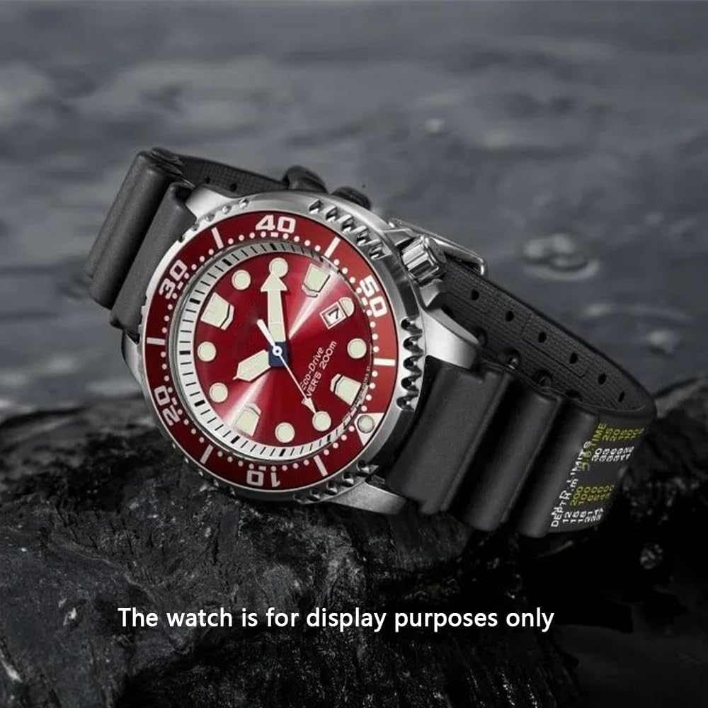 XBHSW 22Mm Silicone Watch Band Compatible with Citizen Eco Diver Smartwatch Interchangeable Strap Watch Bracelet image number 2