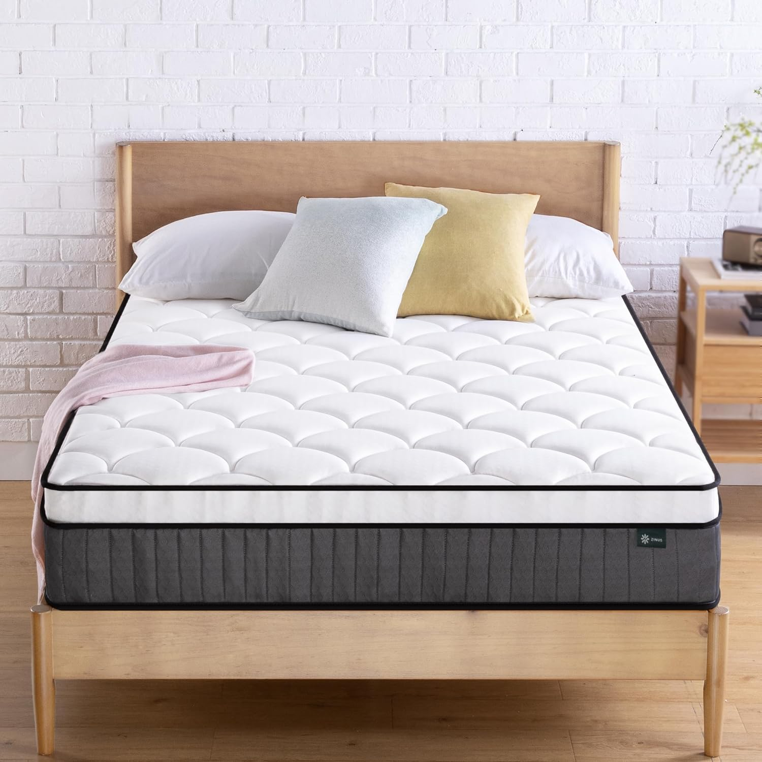 Zinus Queen Mattress Support 30Cm Icoil Pocket Spring Eurotop, Comfort Quilting Foam, Medium Feel Bed Mattresses image number 1