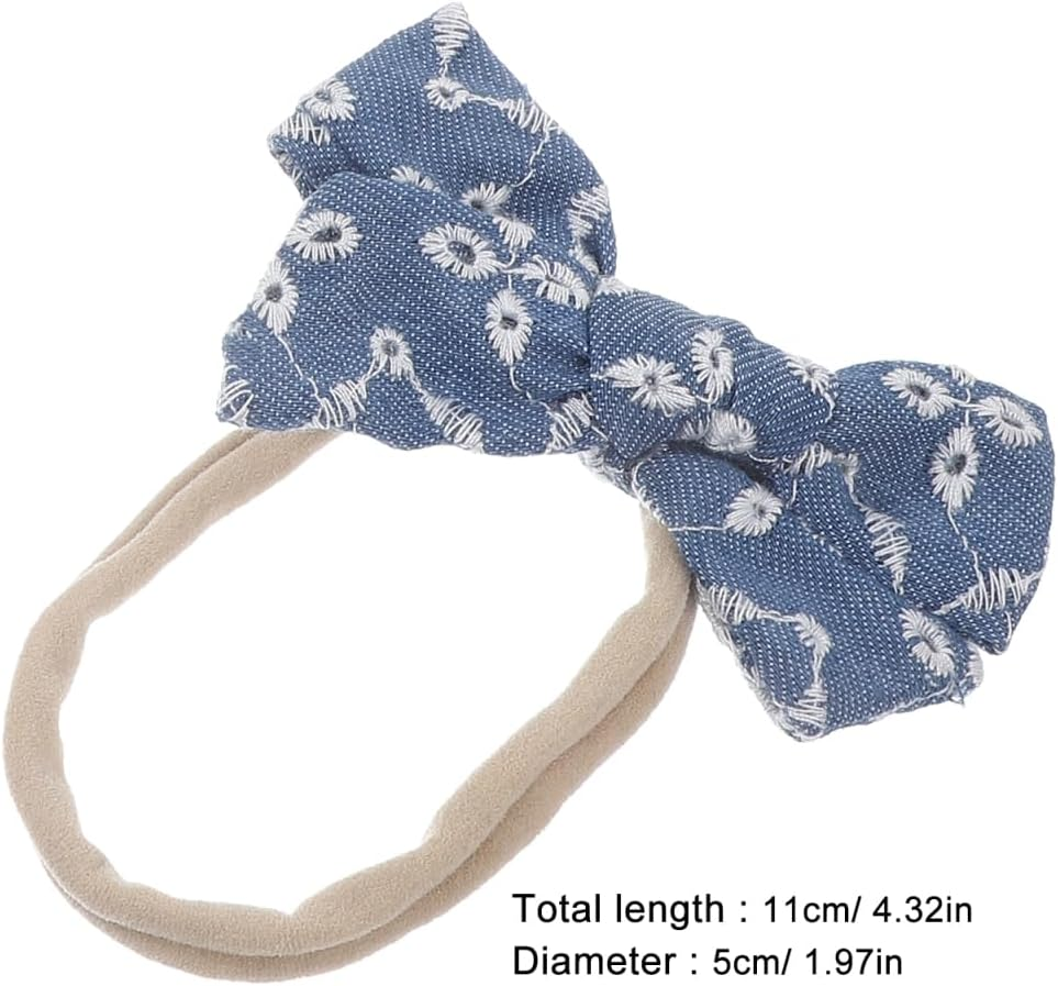 Alasum 6Pcs Newborn Baby Girl Bow Headbands Soft Nylon Hairbands Cute Kids Hair Accessories for Photography Party and Daily Wear