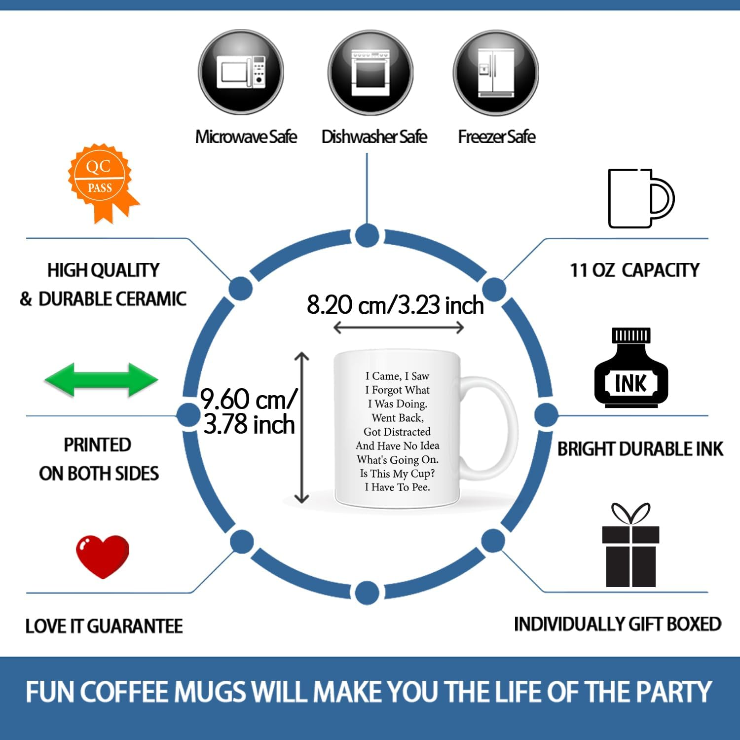 Funny Mug for the Elderly, 11Oz Ceramic Coffee Mug/Tea Cup, Senior Citizens Mug, for Senior Women and Men, Birthday, Mother'S Day, Father'S Day, Christmas Mug