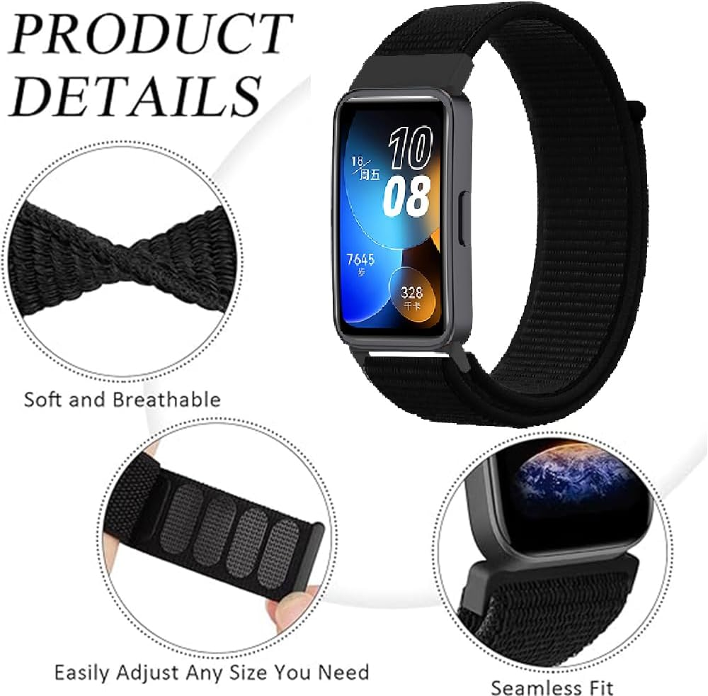Breathable Sports Bracelet for Samsung Galaxy Fit 3 Replacement Strap, Nylon Wristbands Watch Strap image number 3