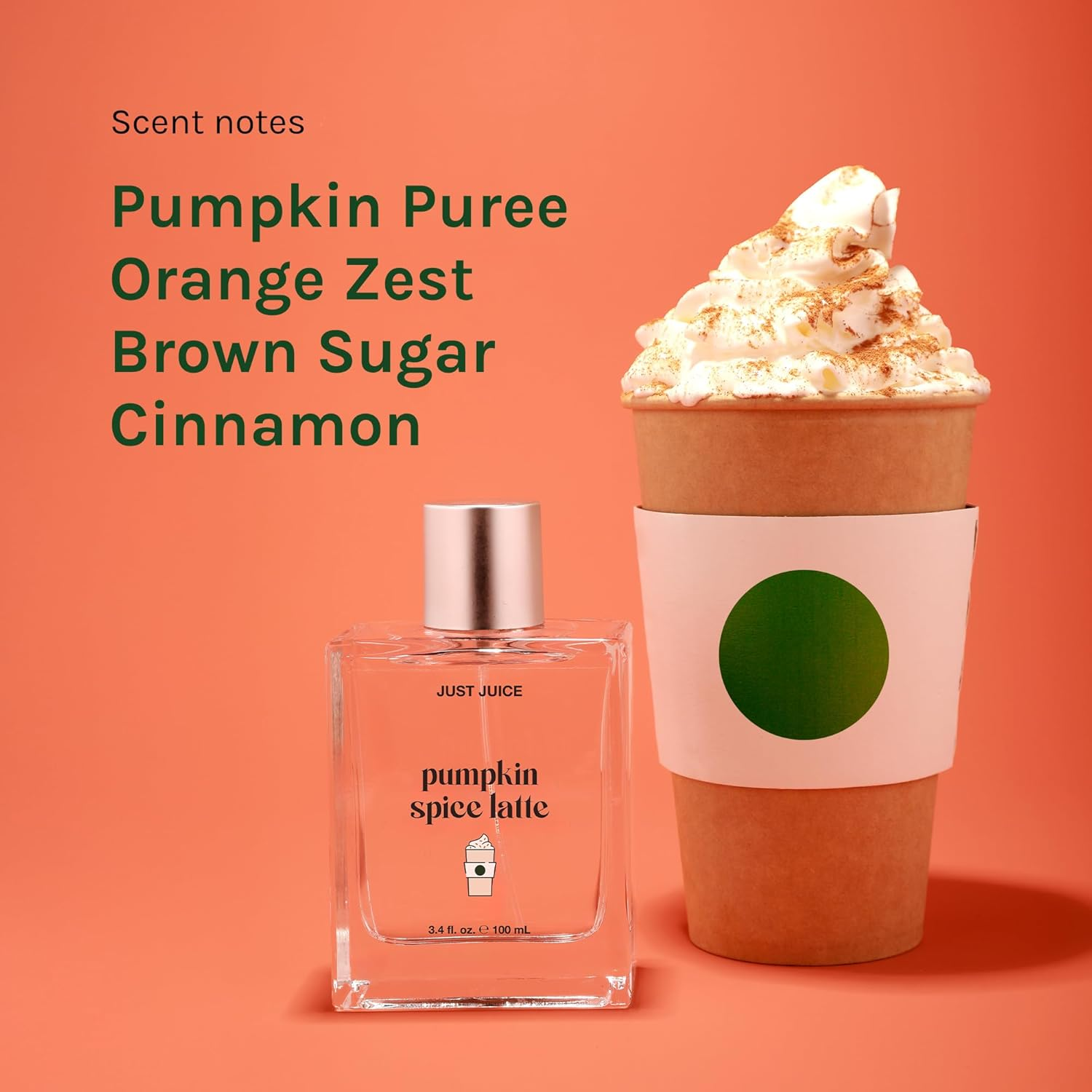 Just Juice Pumpkin Spice Latte - Warm Vanilla Perfume for Women and Men - Pumpkin Spice Perfume with Nutmeg, Cinnamon, Tonka Bean - 3.4 Oz image number 6