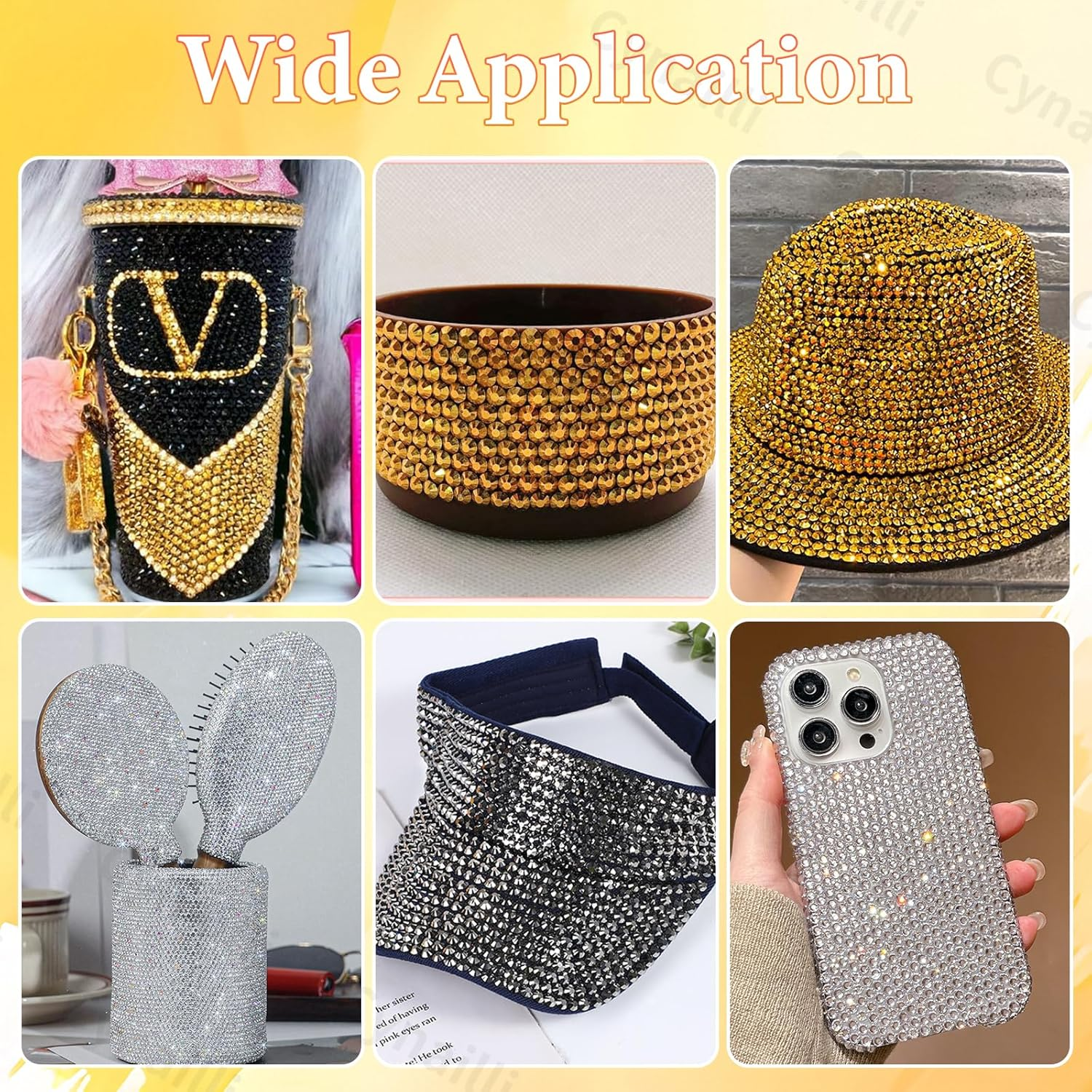 15000 Pcs Resin Rhinestones for Crafts, Black Silver Brown Flatback Resin Rhinestones for Bedazzling Gems 2/3/4/5/6Mm Flatback Gems Jewels for DIY Mugs Tumblers Bottles Clothing Shoes Nail Art - Set-2 image number 3