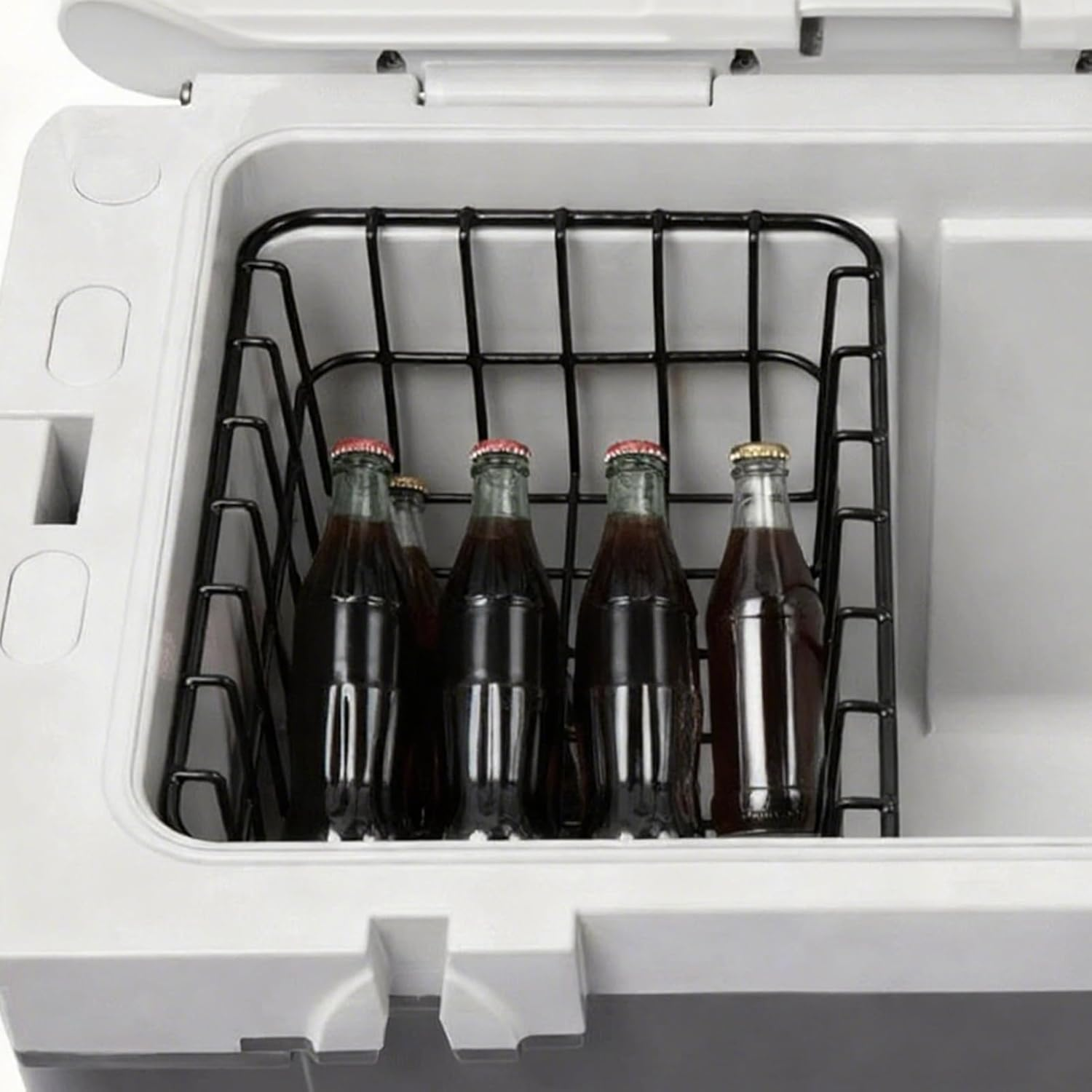 Freezer Baskets | Vertical Metal Container | Storage Baskets for Kitchen Pantry and Refrigerator | Vegetable Fruits Drinks Food Beer Picnic Outdoor Camping BBQ Kitchen image number 5